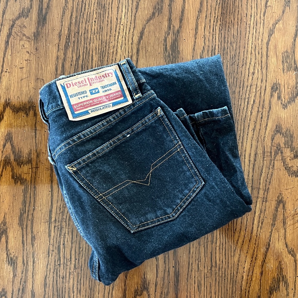 Women's Diesel Industry Fanker Jeans, Black Size 27, Vtg 90s